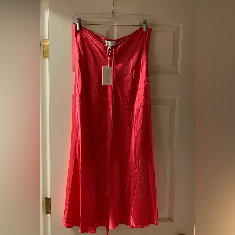 Pink satin Women's Skirt